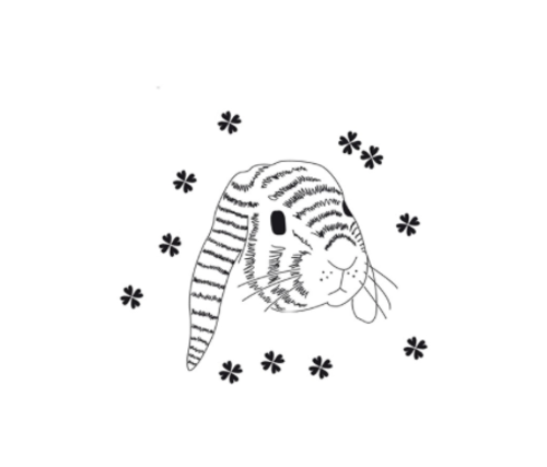 [mimlou] animal sticker (rabbit&#039;s head)