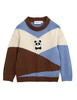 Panda knitted wool pullover -brown