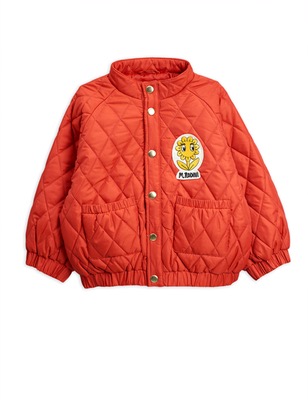 diamond quilted jacket -red