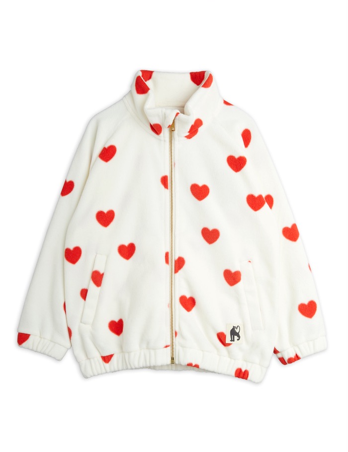 Hearts fleece jacket - offwhite