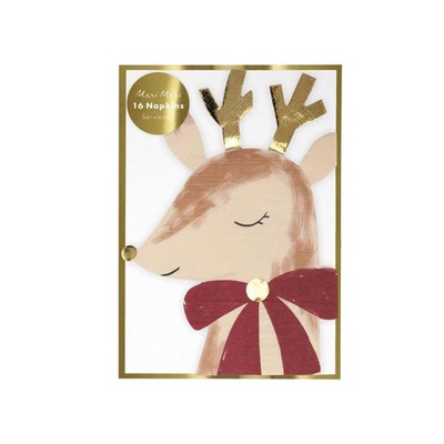 [MeriMeri] 메리메리 /Reindeer With Bow Napkins