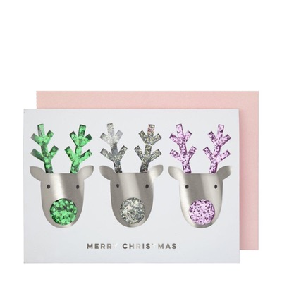 [MeriMeri] 메리메리 /Silver Reindeer Shaker Card