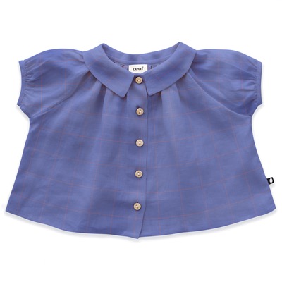 OEUF 21SS short sleeve blouse / 쇼트 슬리브 블라우스 (iris)
