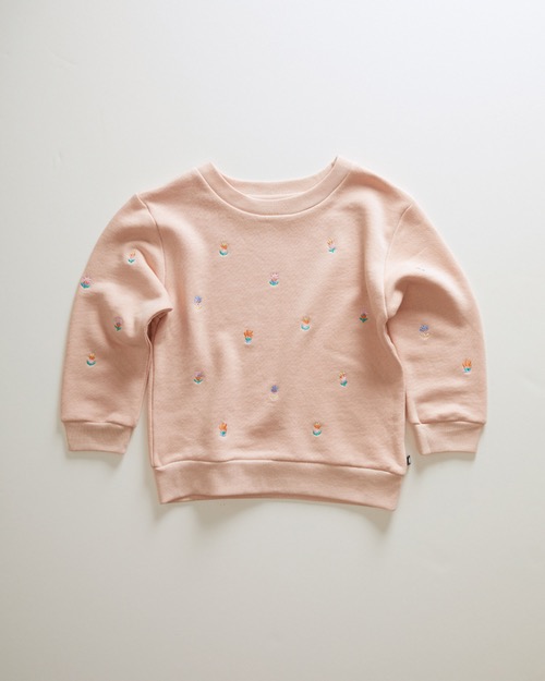 우프 22SS sweatshirt (warm blush clover print)