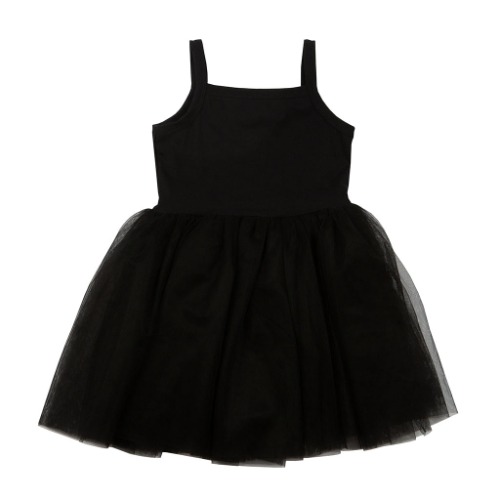 [Bob&amp;Blossom] 밥앤블러썸 / Chiffon Dress (Black)